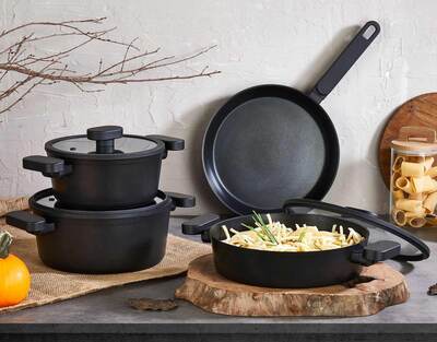 Hillda 7 Prc Black Granit Set