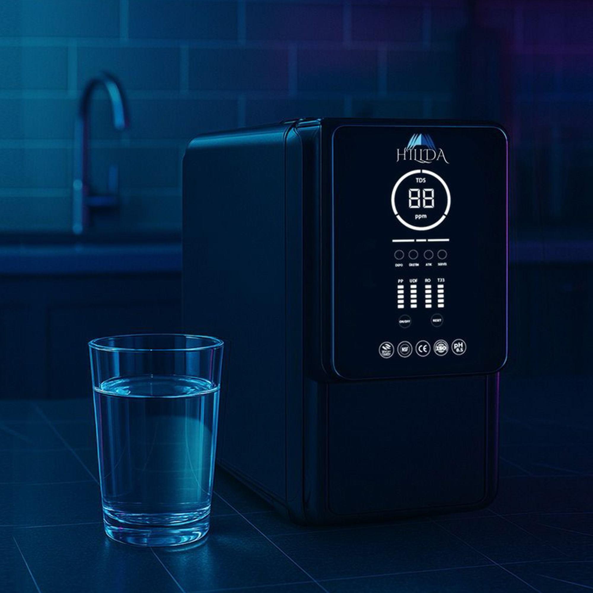 Digital Alkaline Water Black
